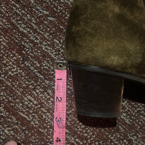 Bottega Veneta olive green brown Suede Heeled Boots classic elegant boot 10.5 - Picture 14 of 15